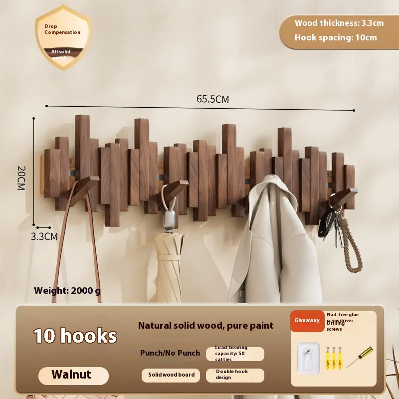 Wooden Piano Keys Clothes Rack Wall Hanging