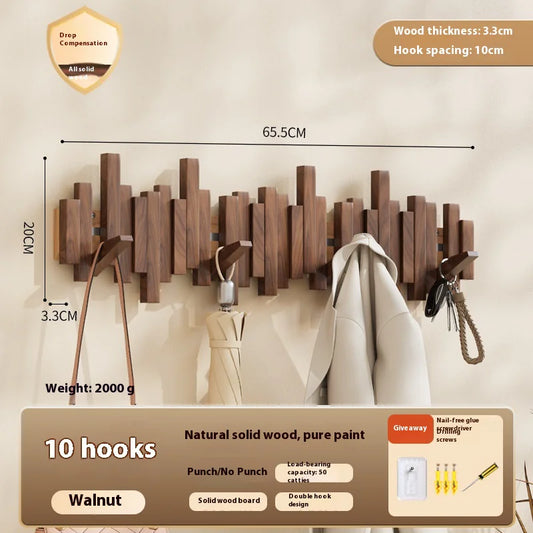 Wooden Piano Keys Clothes Rack Wall Hanging