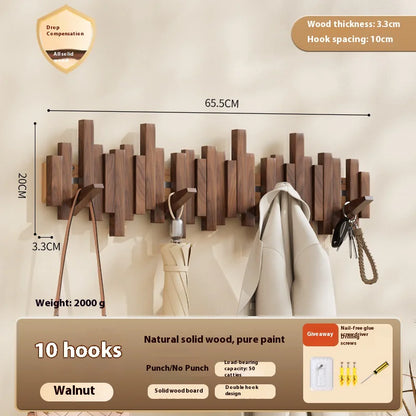 Wooden Piano Keys Clothes Rack Wall Hanging