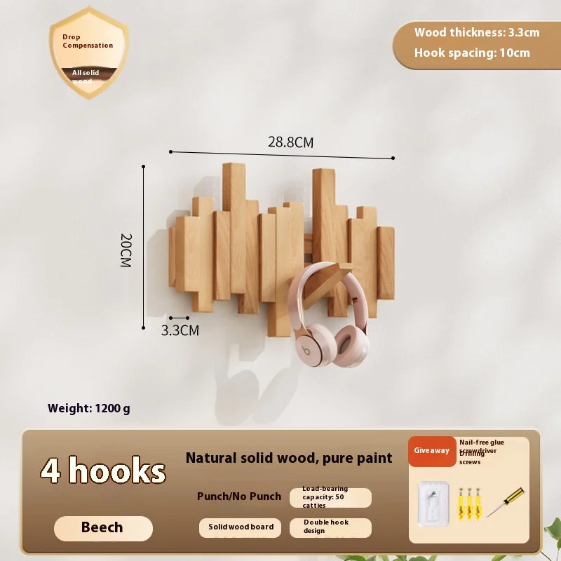 Wooden Piano Keys Clothes Rack Wall Hanging