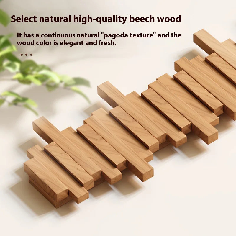 Wooden Piano Keys Clothes Rack Wall Hanging