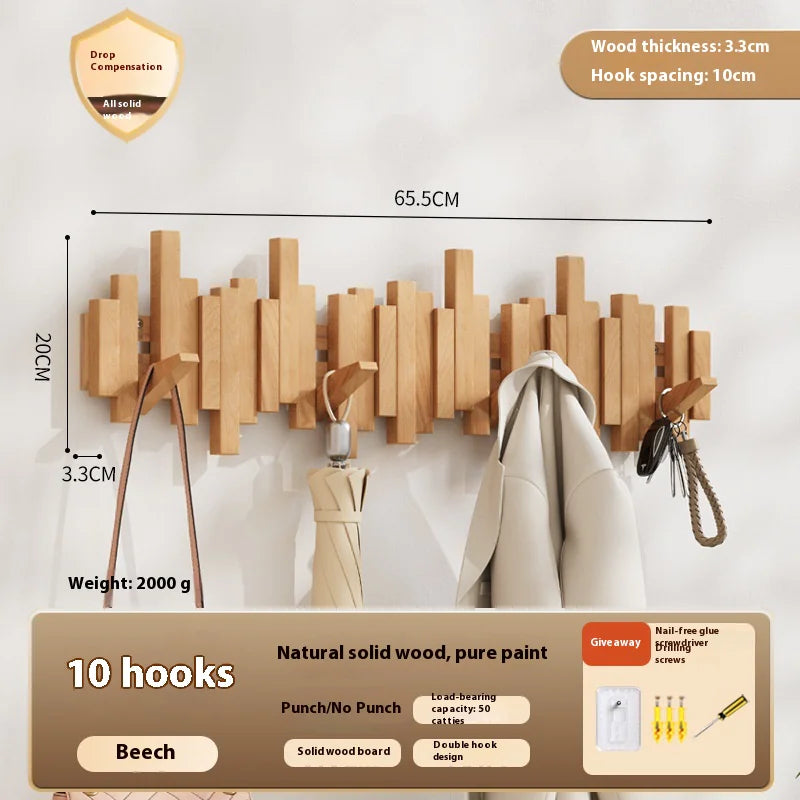 Wooden Piano Keys Clothes Rack Wall Hanging