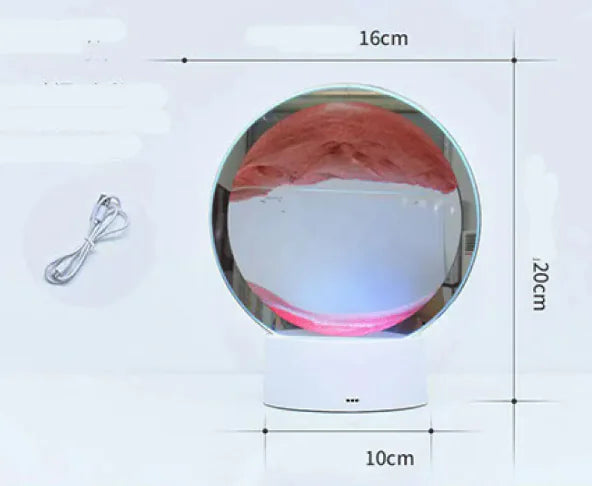 Luminous Hourglass with Sand Painting