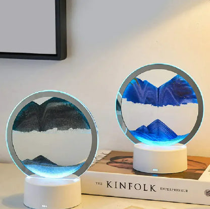 Luminous Hourglass with Sand Painting
