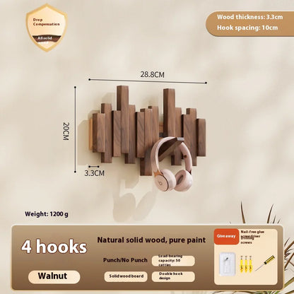 Wooden Piano Keys Clothes Rack Wall Hanging