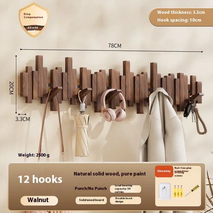 Wooden Piano Keys Clothes Rack Wall Hanging